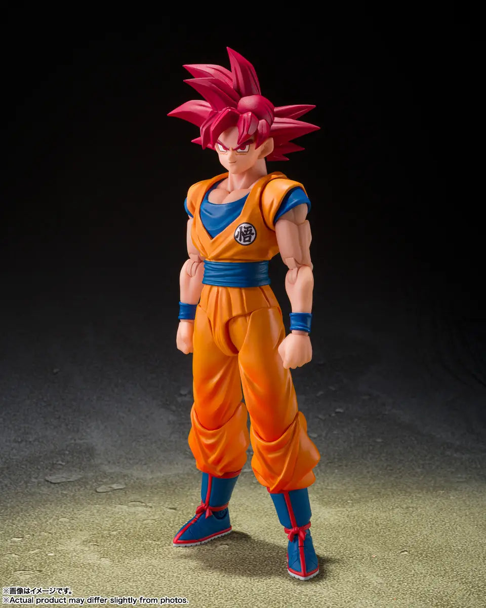 DRAGON BALL SUPER - SUPER SAIYAN GOD SON GOKU GOD AURA S.H.FIGUARTS ACTION FIGURE
