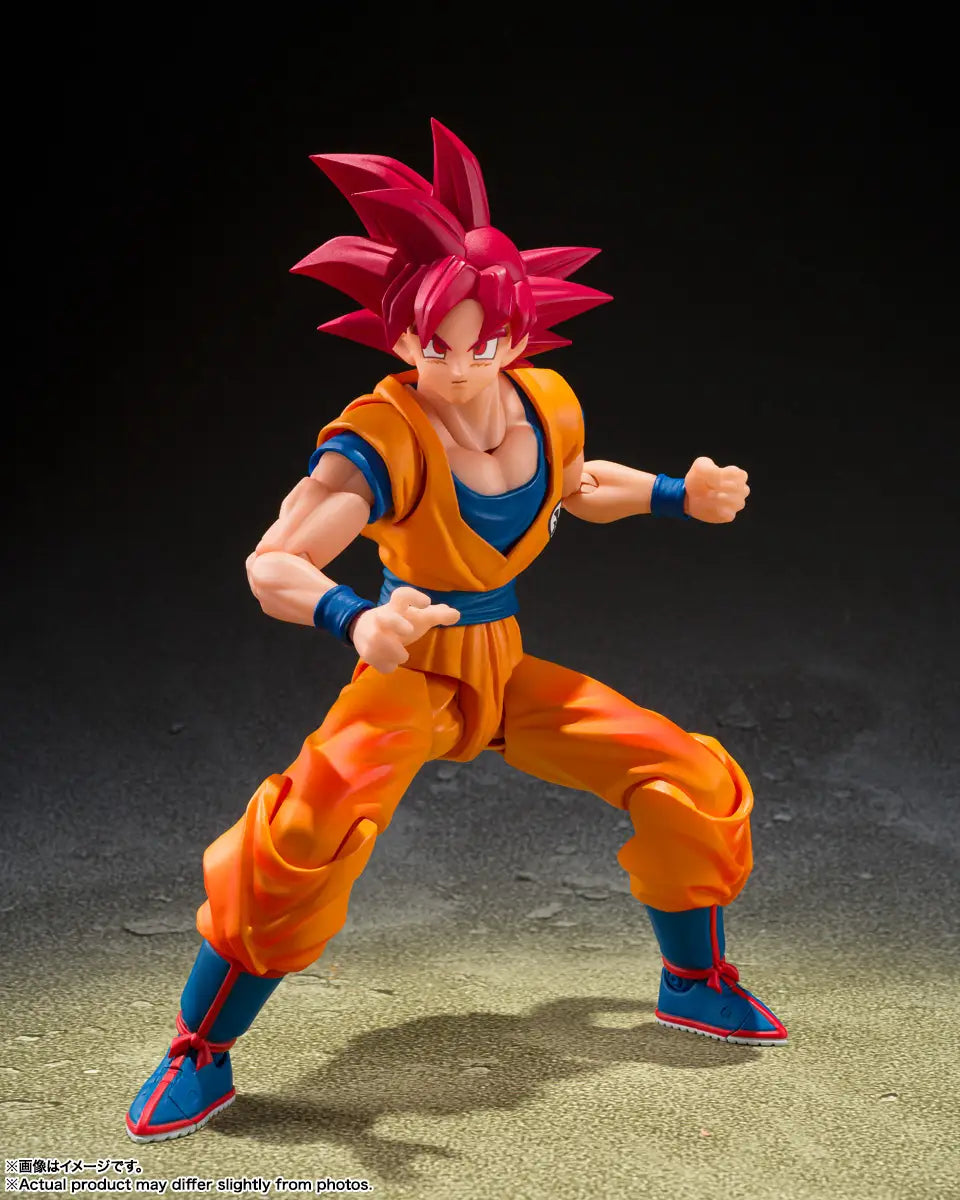 DRAGON BALL SUPER - SUPER SAIYAN GOD SON GOKU GOD AURA S.H.FIGUARTS ACTION FIGURE