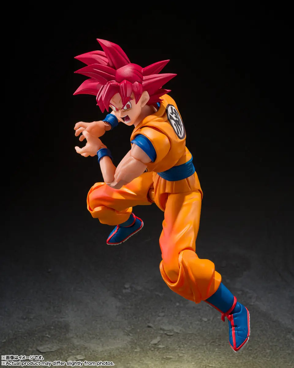 DRAGON BALL SUPER - SUPER SAIYAN GOD SON GOKU GOD AURA S.H.FIGUARTS ACTION FIGURE