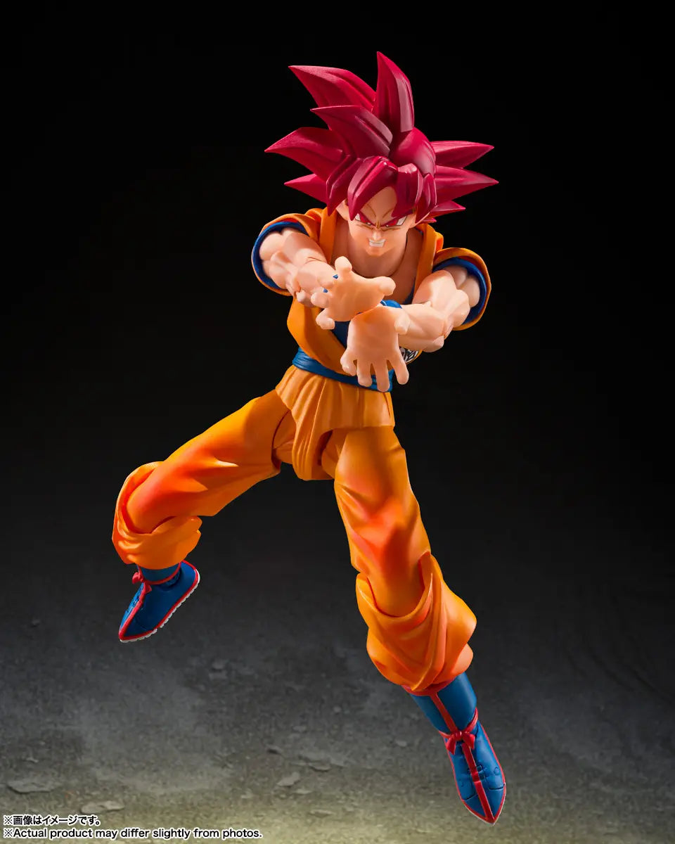 DRAGON BALL SUPER - SUPER SAIYAN GOD SON GOKU GOD AURA S.H.FIGUARTS ACTION FIGURE