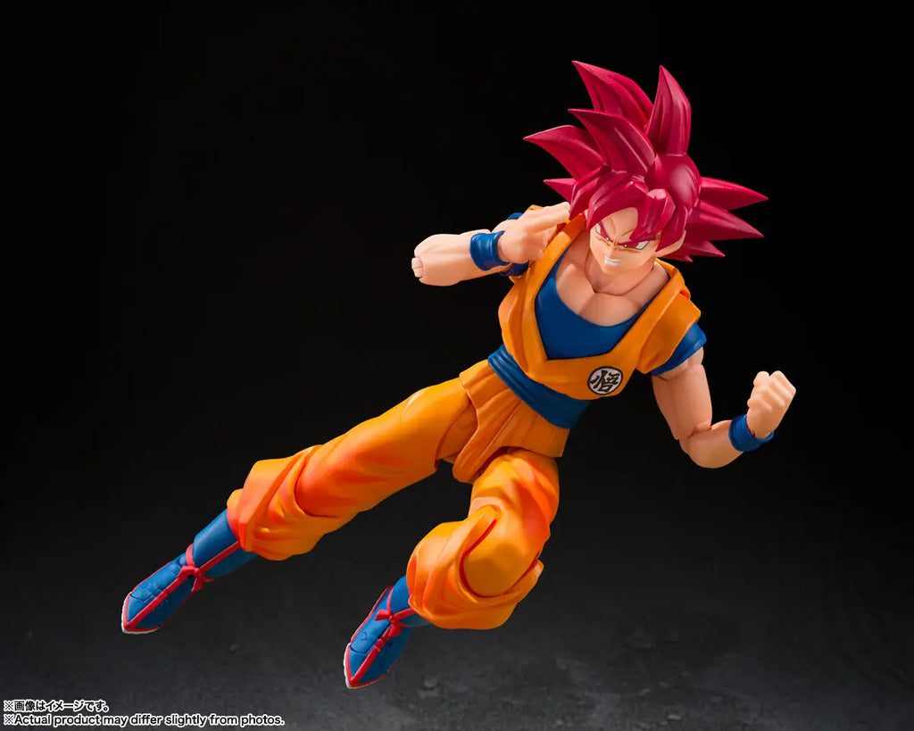 DRAGON BALL SUPER - SUPER SAIYAN GOD SON GOKU GOD AURA S.H.FIGUARTS ACTION FIGURE