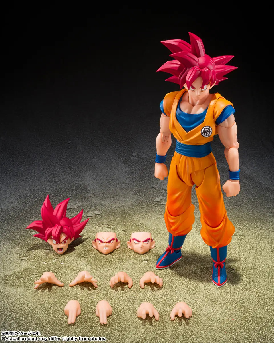 DRAGON BALL SUPER - SUPER SAIYAN GOD SON GOKU GOD AURA S.H.FIGUARTS ACTION FIGURE