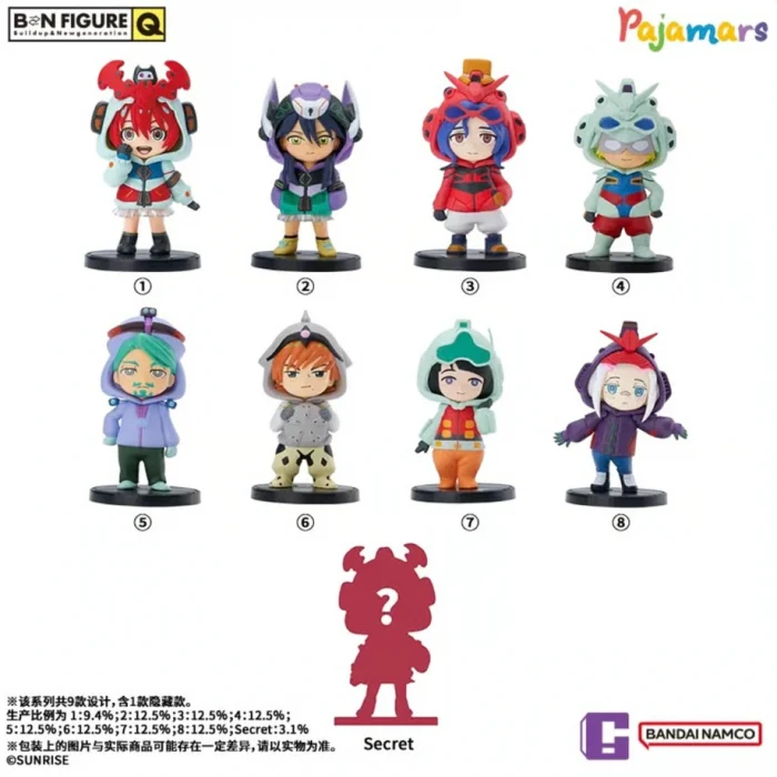 GUNDAM GQUUUUUUX - BN FIGURE Q PAJAMARS BNESH BLIND BOX TRADING FIGURE