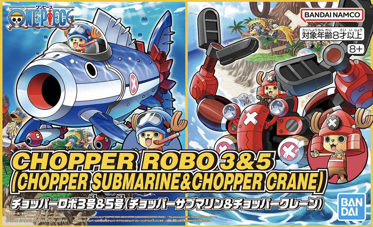 ONE PIECE - CHOPPER ROBO 3 & 5 (CHOPPER SUBMARINE & CHOPPER CRANE) BANDAI HOBBY MODEL KIT