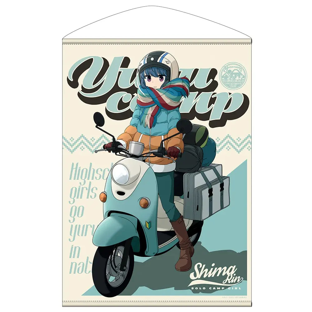 LAID-BACK CAMP/YURU CAMP - RIN SHIMA NEWLY DRAWN B2 TAPESTRY/WALLSCROLL