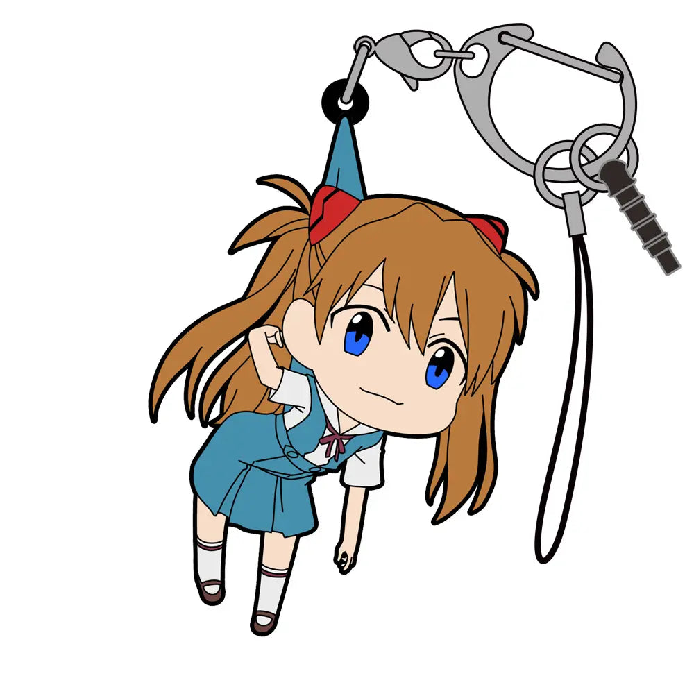 EVANGELION - ASUKA LANGLEY UNIFORM VER. TSUMAMARE RUBBER KEYCHAIN