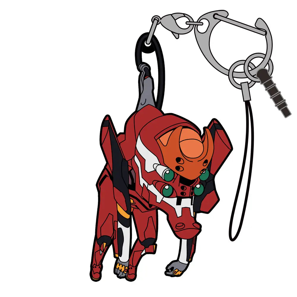 EVANGELION - EVA UNIT-02 TSUMAMARE RUBBER KEYCHAIN