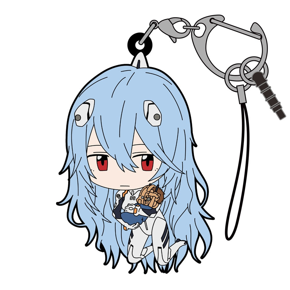 EVANGELION REI AYANAMI LONG HAIR VERSION TSUMAMARE RUBBER COSPA KEYCHAIN