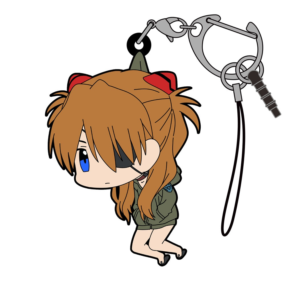 EVANGELION ASUKA LANGLEY HOODIE VERSION TSUMAMARE RUBBER COSPA KEYCHAIN