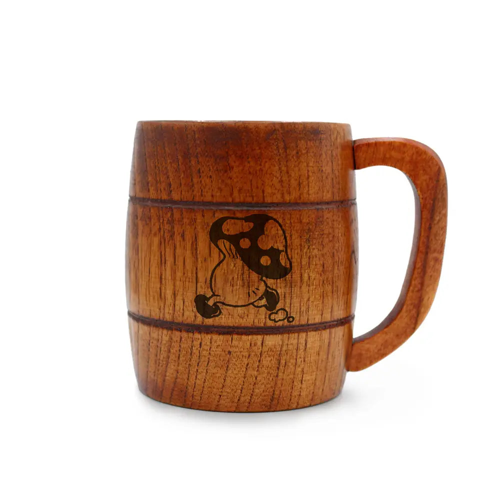 DELICIOUS IN DUNGEON - WALKING MUSHROOM BARREL SHAPED WOODEN MUG