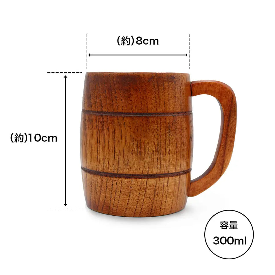 DELICIOUS IN DUNGEON - WALKING MUSHROOM BARREL SHAPED WOODEN MUG