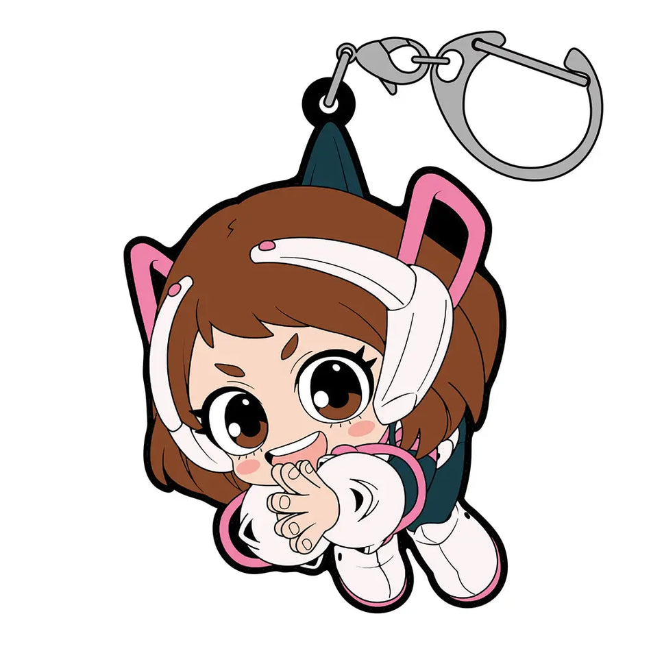 MY HERO ACADEMIA - OCHACO URARAKA TSUMAMARE RUBBER KEYCHAIN