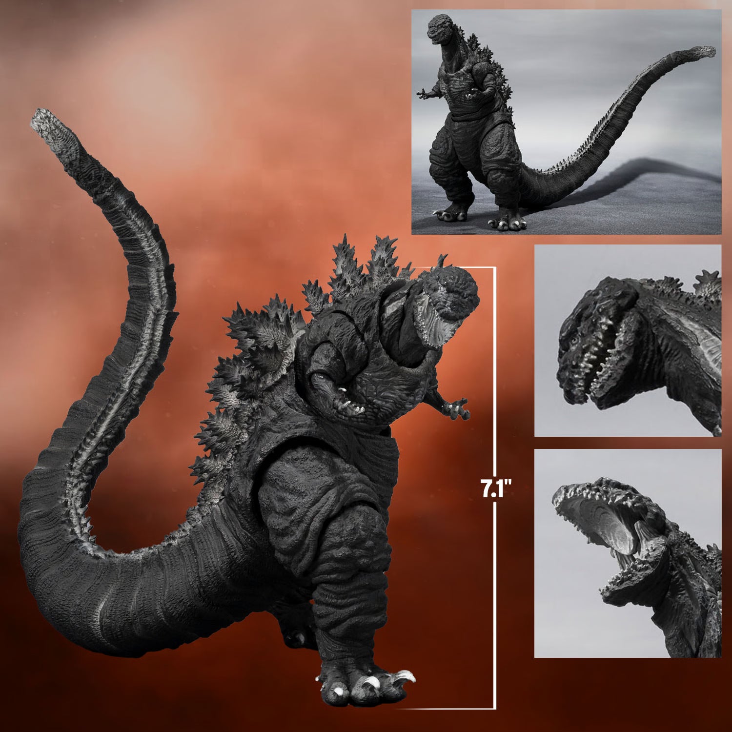 GODZILLA ( 2016 ) THE FOURTH ORTHOCHROMATIC VER. S.H. MONSTER ARTS