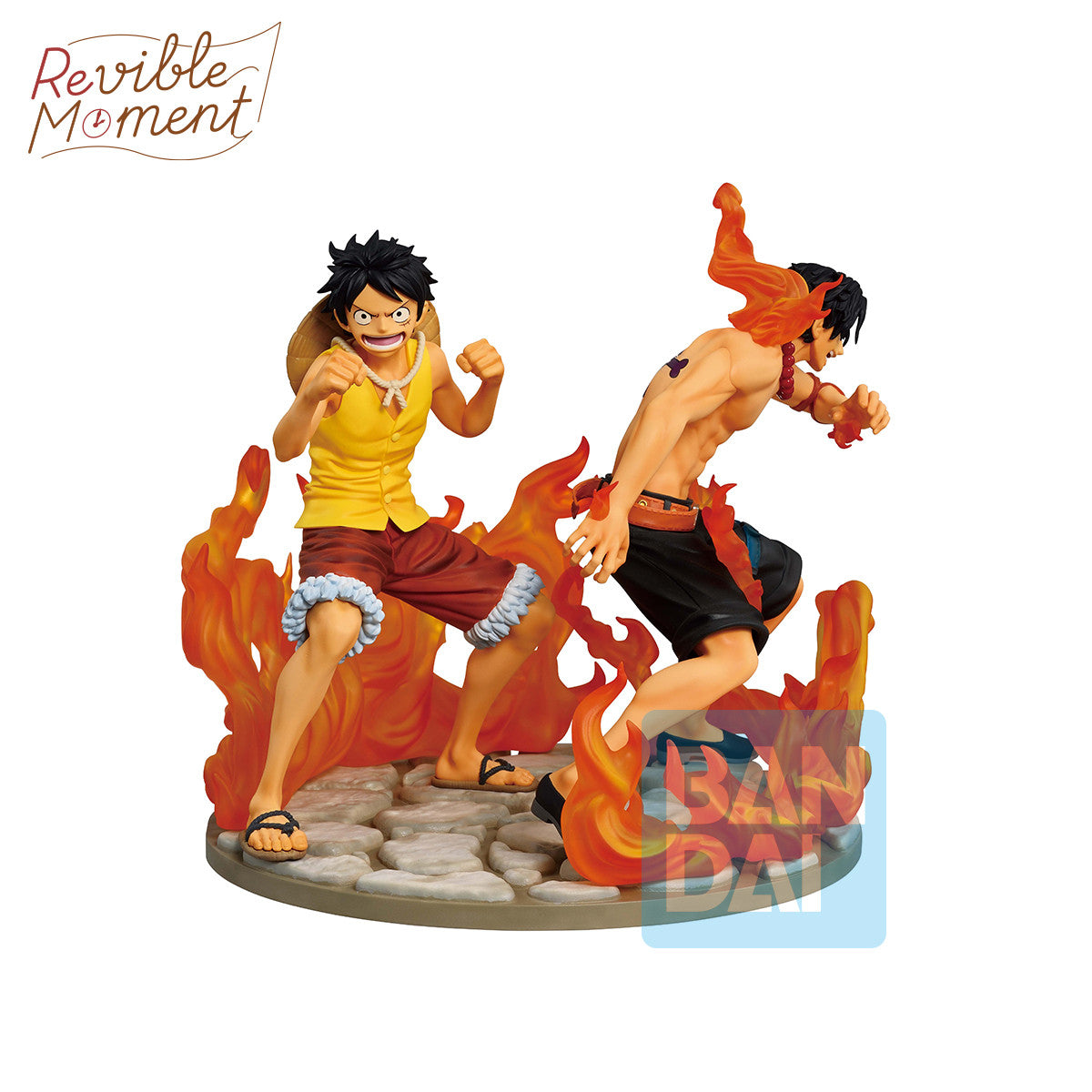 ONE PIECE - PORTGAS D. ACE & MONKEY D. LUFFY (DRAMATIC MEMORIES) REVIBLE MOMENT ICHIBANSHO FIGURE