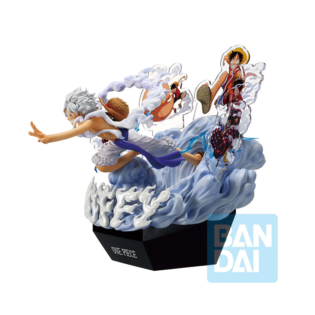 ONE PIECE - MONKEY D. LUFFY GEAR 5 ON DIMENSION "MEMORIES OF ADVENTURE AND THE SHIPPING ROUTE THE FUTURE" ICHIBANSHO FIGURE