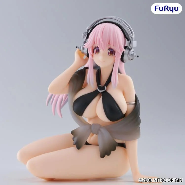 SUPER SONICO - NITROPLUS (SWIMSUIT BLACK COLOR VER.) NOODLE STOPPER FIGURE