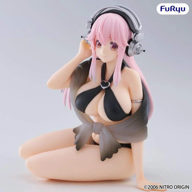 SUPER SONICO - NITROPLUS (SWIMSUIT BLACK COLOR VER.) NOODLE STOPPER FIGURE