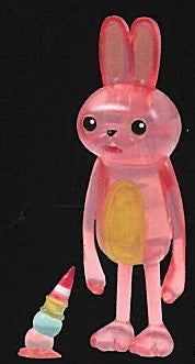 RABBIT CLEAR VERSION ICE CREAM MASCOT