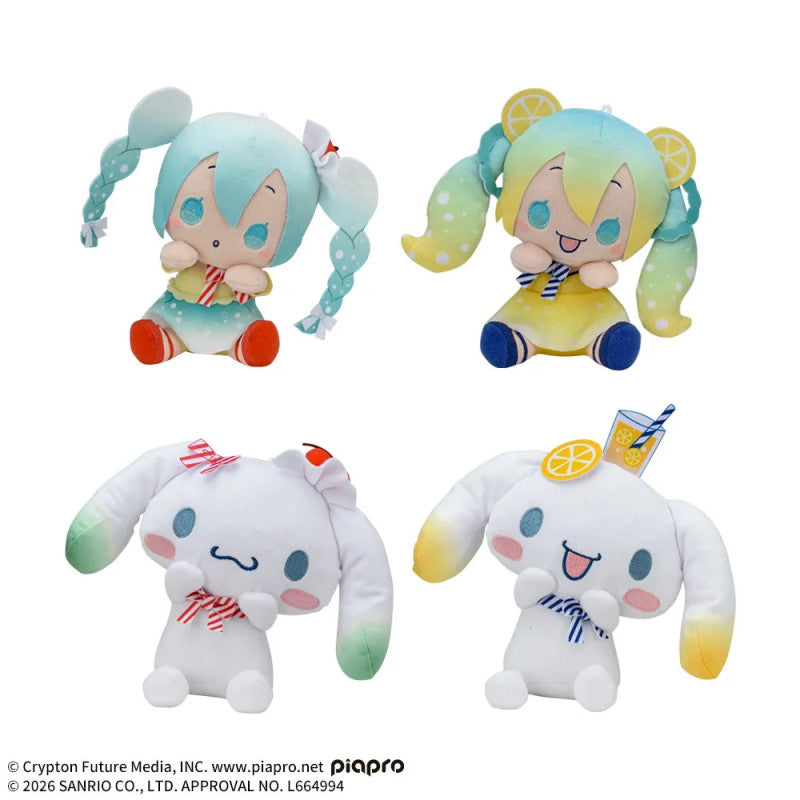 HATSUNE MIKU X CINNAMOROLL - HYOKOPYOKO CREAM SODA & LEMON SODA PLUSH
