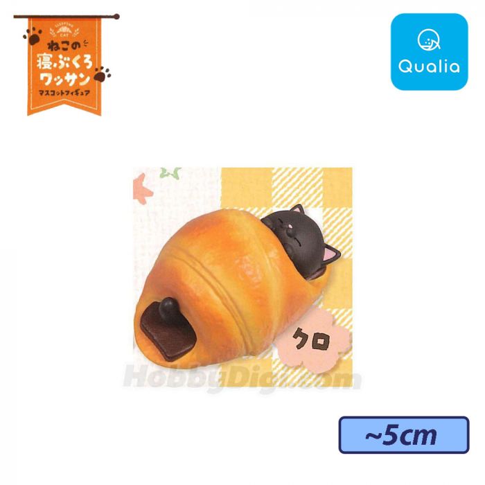 CAT'S SLEEPING BAG CROISSANT MASCOT FIGURE