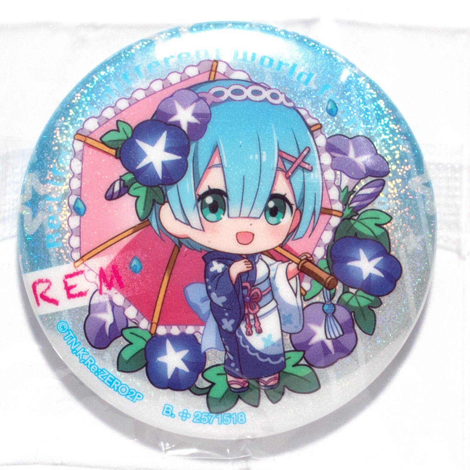 RE:ZERO ASSORTED CAN BADGE - REM WITH UMBRELLA