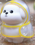 RAINCOAT DOG MASCOT MINI FIGURE